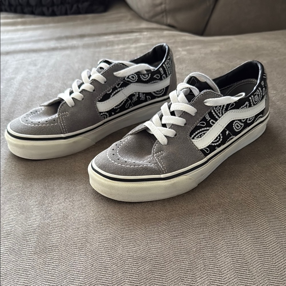 Vans Paisley Gray and Black Sneakers